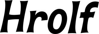 Vorschau des Bootsnamens "Hrolf" als Schriftzug für "Bootsbeschriftung Klassisch 23"
