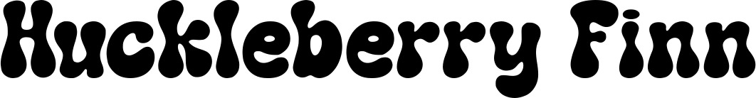 Vorschau des Bootsnamens "Huckleberry Finn" als Schriftzug für "Bootsbeschriftung Neu 62"