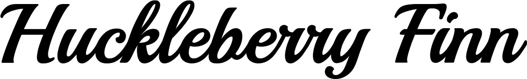 Vorschau des Bootsnamens "Huckleberry Finn" als Schriftzug für "Bootsbeschriftung Klassisch 86"