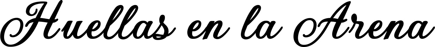 Vorschau des Bootsnamens "Huellas en la Arena" als Schriftzug für "Bootsbeschriftung Klassisch 69"