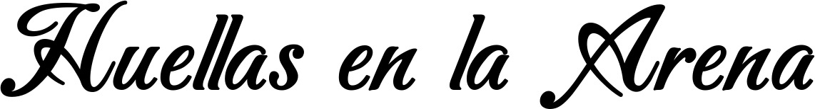 Vorschau des Bootsnamens "Huellas en la Arena" als Schriftzug für "Bootsbeschriftung Klassisch 50"