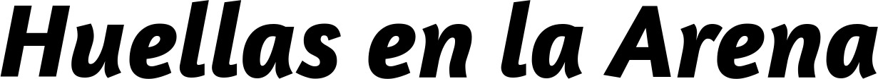 Vorschau des Bootsnamens "Huellas en la Arena" als Schriftzug für "Bootsbeschriftung Kursiv 01"