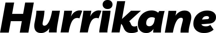 Vorschau des Bootsnamens "Hurrikane" als Schriftzug für "Bootsbeschriftung Kursiv 06"