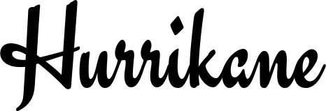 Vorschau des Bootsnamens "Hurrikane" als Schriftzug für "Bootsbeschriftung Klassisch 63"