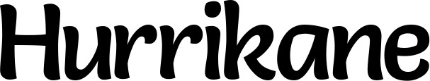 Vorschau des Bootsnamens "Hurrikane" als Schriftzug für "Bootsbeschriftung Klassisch 94"