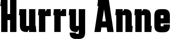 Vorschau des Bootsnamens "Hurry Anne" als Schriftzug für "Bootsbeschriftung Fett 41"