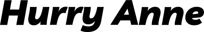 Vorschau des Bootsnamens "Hurry Anne" als Schriftzug für "Bootsbeschriftung Kursiv 06"