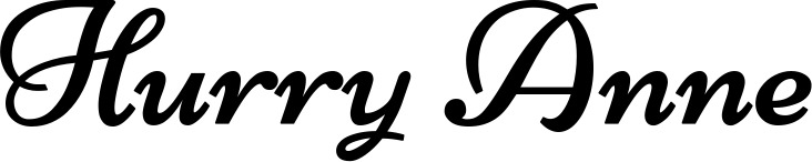 Vorschau des Bootsnamens "Hurry Anne" als Schriftzug für "Bootsbeschriftung Klassisch 84"