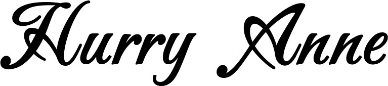 Vorschau des Bootsnamens "Hurry Anne" als Schriftzug für "Bootsbeschriftung Klassisch 50"