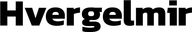 Vorschau des Bootsnamens "Hvergelmir" als Schriftzug für "Bootsbeschriftung Fett 20"