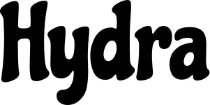 Vorschau des Bootsnamens "Hydra" als Schriftzug für "Bootsbeschriftung Neu 41"