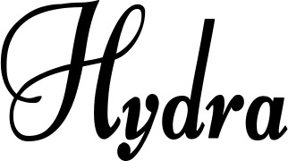 Bootsname 'Hydra' angezeigt als 'Bootsbeschriftung Klassisch 76'