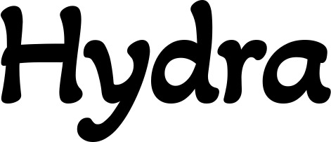 Vorschau des Bootsnamens "Hydra" als Schriftzug für "Bootsbeschriftung Klassisch 103"