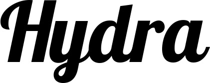 Vorschau des Bootsnamens "Hydra" als Schriftzug für "Bootsbeschriftung Neu 60"