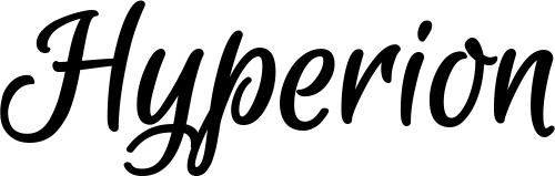 Vorschau des Bootsnamens "Hyperion" als Schriftzug für "Style Klassisch 105"