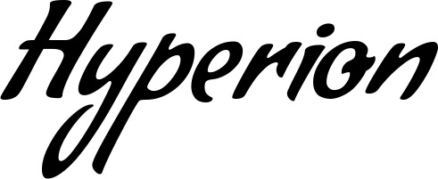 Vorschau des Bootsnamens "Hyperion" als Schriftzug für "Bootsbeschriftung Klassisch 57"