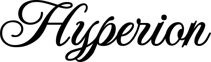 Vorschau des Bootsnamens "Hyperion" als Schriftzug für "Bootsbeschriftung Klassisch 70"