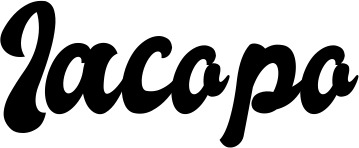 Vorschau des Bootsnamens "Iacopo" als Schriftzug für "Bootsbeschriftung Klassisch 41"