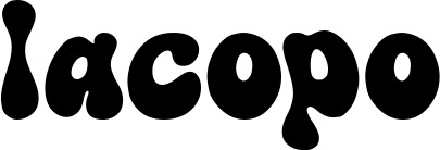 Vorschau des Bootsnamens "Iacopo" als Schriftzug für "Bootsbeschriftung Neu 62"