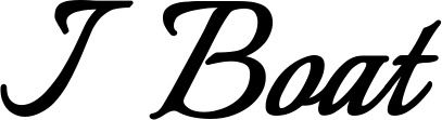 Vorschau des Bootsnamens "IBoat" als Schriftzug für "Bootsbeschriftung Klassisch 58"