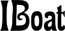 Vorschau des Bootsnamens "IBoat" als Schriftzug für "Bootsbeschriftung Neu 44"