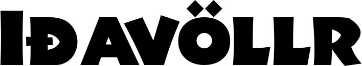 Vorschau des Bootsnamens "Iðavöllr" als Schriftzug für "Bootsbeschriftung Neu 07"