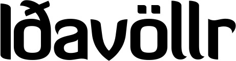 Vorschau des Bootsnamens "Iðavöllr" als Schriftzug für "Bootsbeschriftung Normal 06"