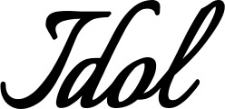 Vorschau des Bootsnamens "Idol" als Schriftzug für "Bootsbeschriftung Klassisch 58"