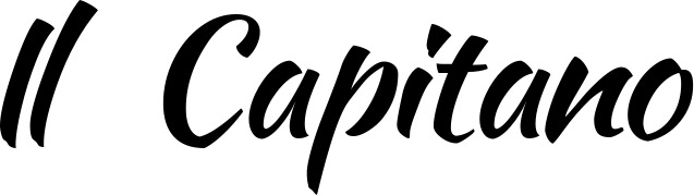 Vorschau des Bootsnamens "Il Capitano" als Schriftzug für "Bootsbeschriftung Klassisch 73"