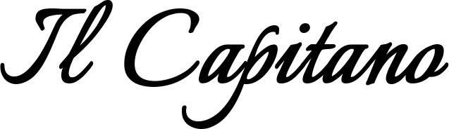 Vorschau des Bootsnamens "Il Capitano" als Schriftzug für "Bootsbeschriftung Klassisch 58"