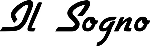 Vorschau des Bootsnamens "Il Sogno" als Schriftzug für "Bootsbeschriftung Klassisch 66"