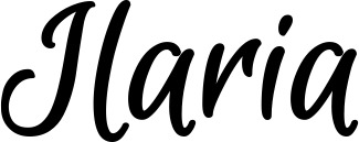 Vorschau des Bootsnamens "Ilaria" als Schriftzug für "Bootsbeschriftung Klassisch 105"