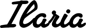 Vorschau des Bootsnamens "Ilaria" als Schriftzug für "Bootsbeschriftung Klassisch 65"