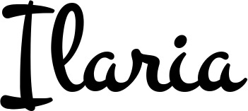 Vorschau des Bootsnamens "Ilaria" als Schriftzug für "Bootsbeschriftung Klassisch 81"