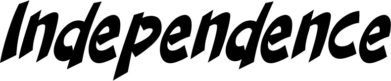 Vorschau des Bootsnamens "Independence" als Schriftzug für "Bootsbeschriftung Klassisch 31"