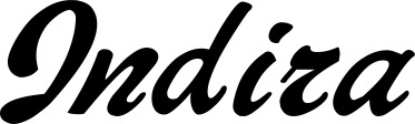 Vorschau des Bootsnamens "Indira" als Schriftzug für "Bootsbeschriftung Klassisch 12"