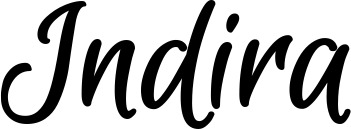 Vorschau des Bootsnamens "Indira" als Schriftzug für "Bootsbeschriftung Klassisch 105"
