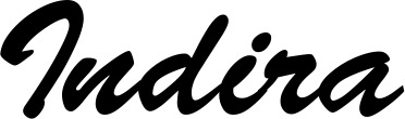 Vorschau des Bootsnamens "Indira" als Schriftzug für "Bootsbeschriftung Klassisch 03"