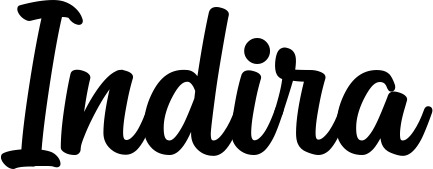Vorschau des Bootsnamens "Indira" als Schriftzug für "Bootsbeschriftung Klassisch 43"