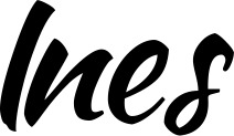 Vorschau des Bootsnamens "Ines" als Schriftzug für "Bootsbeschriftung Klassisch 73"