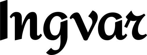 Vorschau des Bootsnamens "Ingvar" als Schriftzug für "Bootsbeschriftung Klassisch 37"