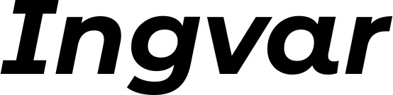 Vorschau des Bootsnamens "Ingvar" als Schriftzug für "Bootsbeschriftung Kursiv 07"