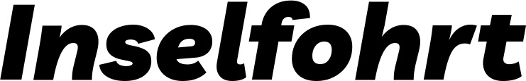 Vorschau des Bootsnamens "Inselfohrt" als Schriftzug für "Bootsbeschriftung Kursiv 06"