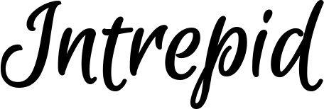 Vorschau des Bootsnamens "Intrepid" als Schriftzug für "Bootsbeschriftung Klassisch 105"