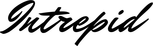 Vorschau des Bootsnamens "Intrepid" als Schriftzug für "Bootsbeschriftung Klassisch 82"