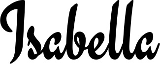 Vorschau des Bootsnamens "Isabella" als Schriftzug für "Bootsbeschriftung Klassisch 63"