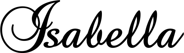 Vorschau des Bootsnamens "Isabella" als Schriftzug für "Bootsbeschriftung Klassisch 02-A"