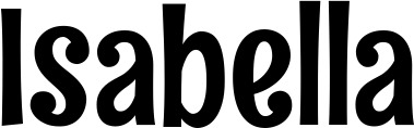 Vorschau des Bootsnamens "Isabella" als Schriftzug für "Bootsbeschriftung Neu 68"