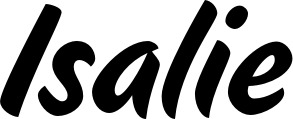 Vorschau des Bootsnamens "Isalie" als Schriftzug für "Bootsbeschriftung Klassisch 19"