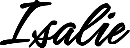 Vorschau des Bootsnamens "Isalie" als Schriftzug für "Style Klassisch 71"